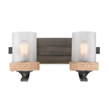 Golden 1048-BA2 GMT-CS - Wry Lighting Chatham 2-light Vanity in Gunmetal Bronze